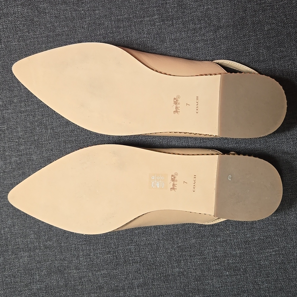 Coach VAE Leather Slingback Studded Flat Skimmers - Picture 7 of 8